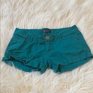 Turquoise linen matrix short! Sz. 27
